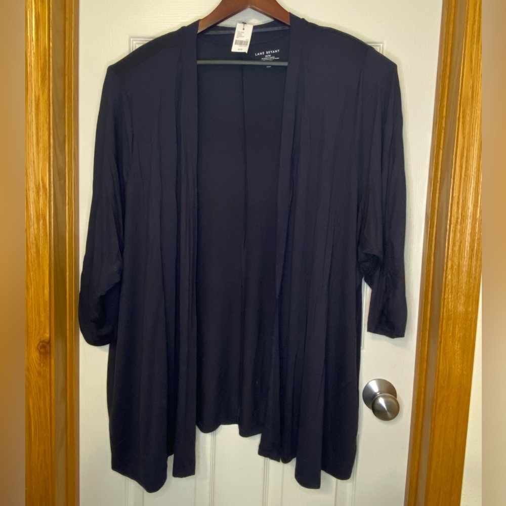NWT Lane Bryant black cardigan top, size 34/36.